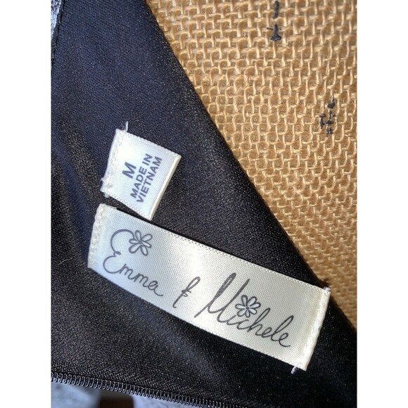 Emma & Michele Peek A Boo Fronted Bodycon Grey Dress with Half Sleeves Sz MEDIUM - Picture 9 of 16